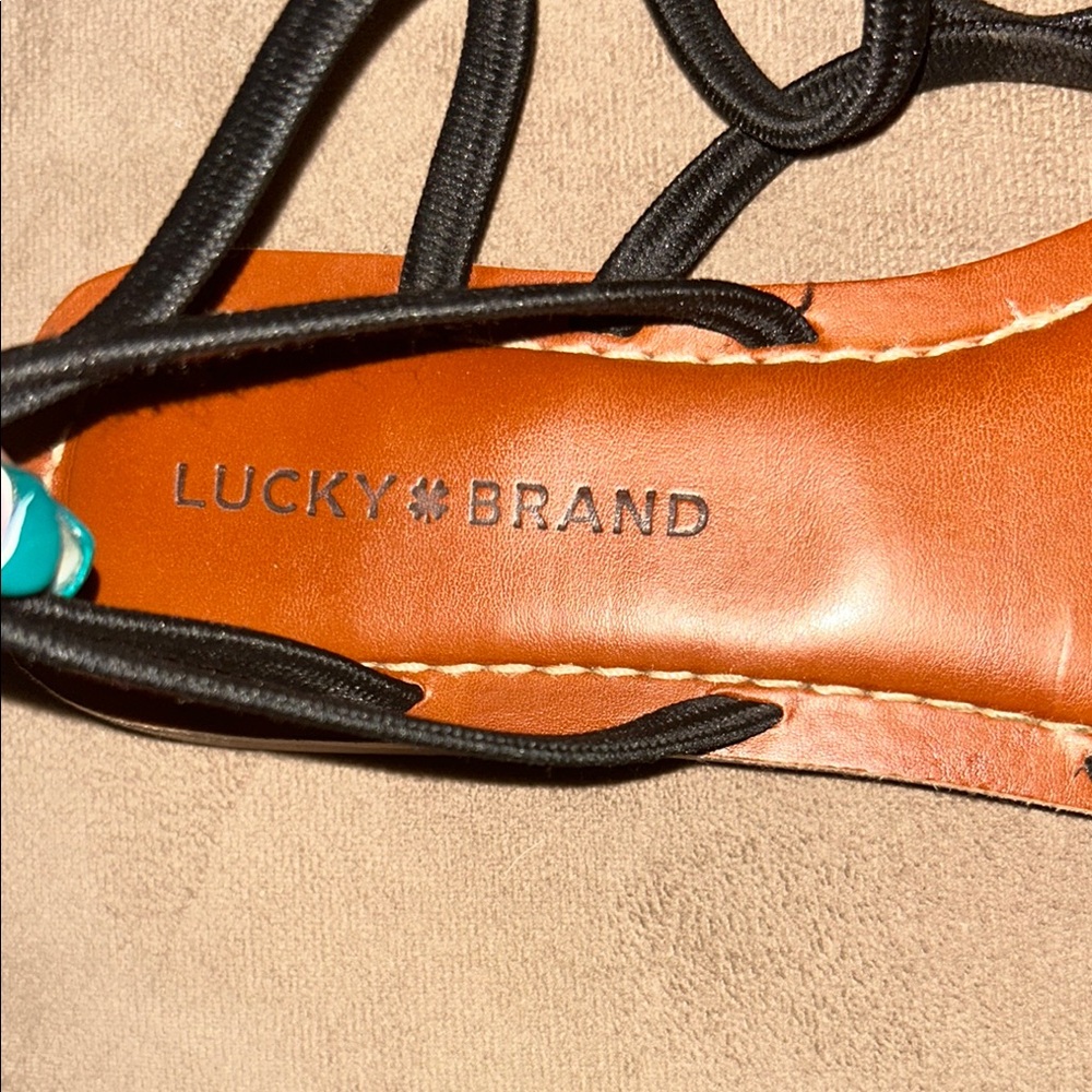 Lucky Brand Black Strappy Sandals for Women - Picture 2 of 5